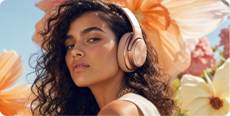 Fashion image generated from the headphones reference
